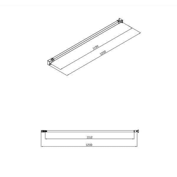SWISS AQUA TECHNOLOGIES - Swiss Aqua Technologies Bras de fixation 120 cm SAT Walk-in (SIKOZAV2) - large