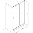SWISS AQUA TECHNOLOGIES - Swiss Aqua Technologies Tex Set complet Porte de douche coulissante verre transparent Easy Clean, glissières silencieuses 120x195cm - vignette
