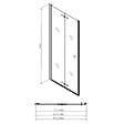 SWISS AQUA TECHNOLOGIES - Swiss Aqua Technologies SK Porte de douche 80x196cm pliante anticalcaire avec profilé noir mat (SATSK80NIKAC) - vignette