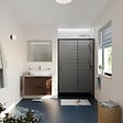 CERAMIA - Ceramia PURA Porte de douche 100x195cm coulissante anticalcaire avec profilés Noir mat (CERAHP100BGG) - vignette