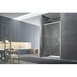 SWISS AQUA TECHNOLOGIES - Swiss Aqua Technologies Tex Set complet Porte de douche coulissante verre transparent Easy Clean, glissières silencieuses 100x195cm - vignette