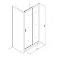 SWISS AQUA TECHNOLOGIES - Swiss Aqua Technologies Tex Set complet Porte de douche coulissante verre transparent Easy Clean, glissières silencieuses 100x195cm - vignette