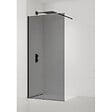 SWISS AQUA TECHNOLOGIES - Swiss Aqua Technologies Walk-in 80x200cm Paroi en verre fumé 8 mm anticalcaire, avec bras et profilés noir mat (SATBWI80KSPRC) - vignette
