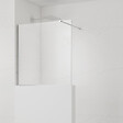 SWISS AQUA TECHNOLOGIES - Swiss Aqua Technologies Pare-muret 110x100cm Paroi en verre Crystal Glass® 8 mm anticalcaire, avec bras et profilés chrome brillant (SATBWIS110PR) - vignette