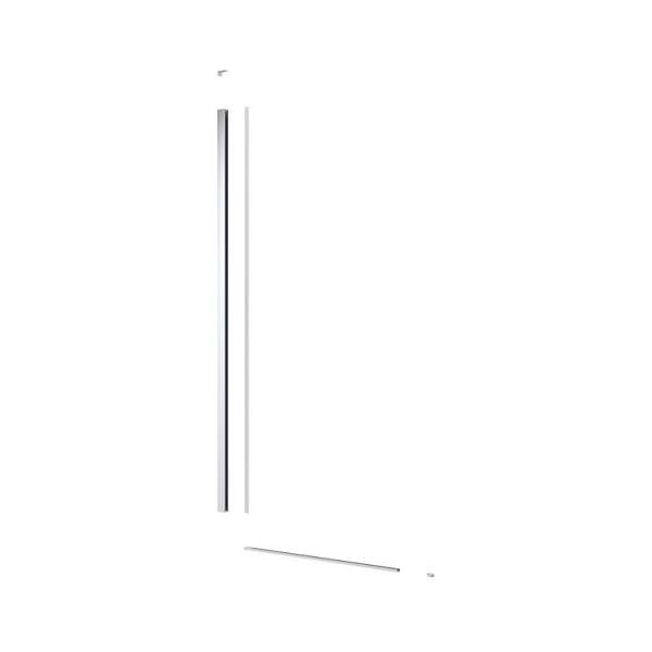 SWISS AQUA TECHNOLOGIES - Swiss Aqua Technologies Pare-muret 110x100cm Paroi en verre Crystal Glass® 8 mm anticalcaire, avec bras et profilés chrome brillant (SATBWIS110PR) - large