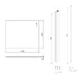 SWISS AQUA TECHNOLOGIES - Swiss Aqua Technologies Pare-muret 120x100cm Paroi en verre Crystal Glass® 8 mm anticalcaire, avec bras et profilés noir mat (SATBWIS120PRC) - vignette