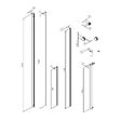 SWISS AQUA TECHNOLOGIES - Swiss Aqua Technologies Walk-in Xmotion Set installation de paroi de douche avec profilé, poignée, rails et roulettes, Chrome - vignette