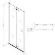 SWISS AQUA TECHNOLOGIES - Swiss Aqua Technologies SK Porte de douche 90x196cm pliante anticalcaire avec profilé chrome brillant (SATSK90) - vignette
