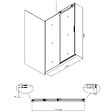 SWISS AQUA TECHNOLOGIES - Swiss Aqua Technologies T-Linea Porte coulissante de douche verre trempé Easy Clean 120x200cm, Ouverture gauche à droite (TLDNEW120P02) - vignette