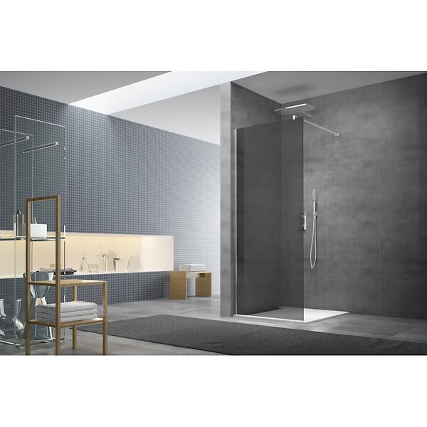 SWISS AQUA TECHNOLOGIES - Swiss Aqua Technologies Paroi de douche à l'italienne 87x200cm Walk-in, verre fumé (WI90KS) - large