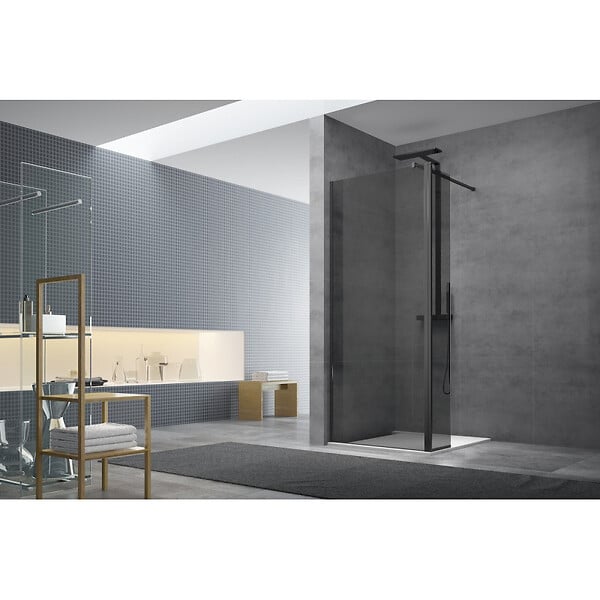 SWISS AQUA TECHNOLOGIES - Swiss Aqua Technologies Paroi de douche à l'italienne 87x200cm Walk-in, verre fumé (WI90KS) - large