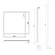 SWISS AQUA TECHNOLOGIES - Swiss Aqua Technologies Pare-muret 100x100cm Paroi en verre Crystal Glass® 8 mm anticalcaire, avec bras et profilés noir mat (SATBWIS100PRC) - vignette