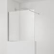SWISS AQUA TECHNOLOGIES - Swiss Aqua Technologies Pare-muret 120x100cm Paroi en verre Crystal Glass® 8 mm anticalcaire, avec bras et profilés chrome brillant (SATBWIS120PR) - vignette