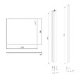 SWISS AQUA TECHNOLOGIES - Swiss Aqua Technologies Pare-muret 120x100cm Paroi en verre Crystal Glass® 8 mm anticalcaire, avec bras et profilés chrome brillant (SATBWIS120PR) - vignette