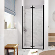 SWISS AQUA TECHNOLOGIES - Swiss Aqua Technologies SK Porte de douche 90x196cm pliante anticalcaire avec profilé noir mat (SATSK90NIKAC) - vignette