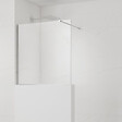 SWISS AQUA TECHNOLOGIES - Swiss Aqua Technologies Pare-muret 100x100cm Paroi en verre Crystal Glass® 8 mm anticalcaire, avec bras et profilés chrome brillant (SATBWIS100PR) - vignette