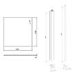 SWISS AQUA TECHNOLOGIES - Swiss Aqua Technologies Pare-muret 100x100cm Paroi en verre Crystal Glass® 8 mm anticalcaire, avec bras et profilés chrome brillant (SATBWIS100PR) - vignette
