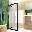SWISS AQUA TECHNOLOGIES - Swiss Aqua Technologies TEX-C ensemble porte compact/paroi 80x100cm anticalcaire avec profilés noir mat (SATTEXC80S100C) - vignette