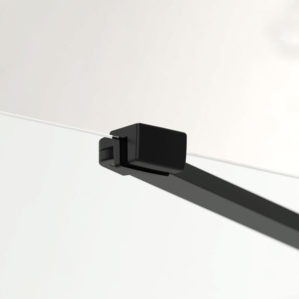 SWISS AQUA TECHNOLOGIES - Swiss Aqua Technologies Fusion ensemble porte pivotante /paroi 100x90cm anticalcaire avec profilés noir mat (SATFUD100S90C-SET) - large