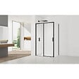SWISS AQUA TECHNOLOGIES - Swiss Aqua Technologies TEX BB ensemble porte coulissante/paroi 100x80cm anticalcaire avec profilés noir mat (SIKOTEXDBB100S80C) - vignette