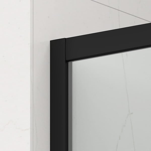 SWISS AQUA TECHNOLOGIES - Swiss Aqua Technologies TEX BB ensemble porte coulissante/paroi 100x80cm anticalcaire avec profilés noir mat (SIKOTEXDBB100S80C) - large