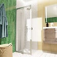 SWISS AQUA TECHNOLOGIES - Swiss Aqua Technologies TEX-C ensemble porte compact/paroi 80x90cm anticalcaire avec profilés chrome brillant (SATTEXC80S90) - vignette
