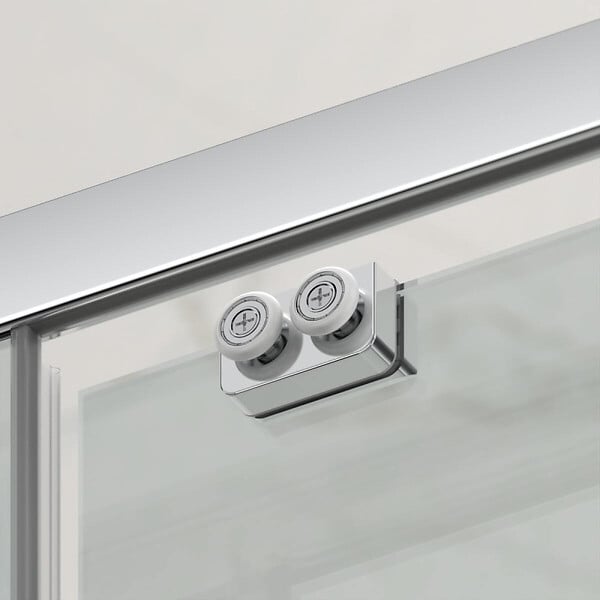 SWISS AQUA TECHNOLOGIES - Swiss Aqua Technologies TEX BB ensemble porte coulissante/paroi 100x100cm anticalcaire avec profilés chrome brillant (TEXDBB100S100-SET) - large