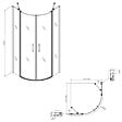 SWISS AQUA TECHNOLOGIES - Swiss Aqua Technologies Set Porte de douche 80x195 cm transparente noir + 2x Poignée pour porte de douche, chrome (SATFUSP80CT-SET) - vignette