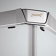 HUPPE - Next - Paroi douche et porte coulissante 90x90cm en verre transparent + Profilés chromés brillants (145002.069.322) - vignette