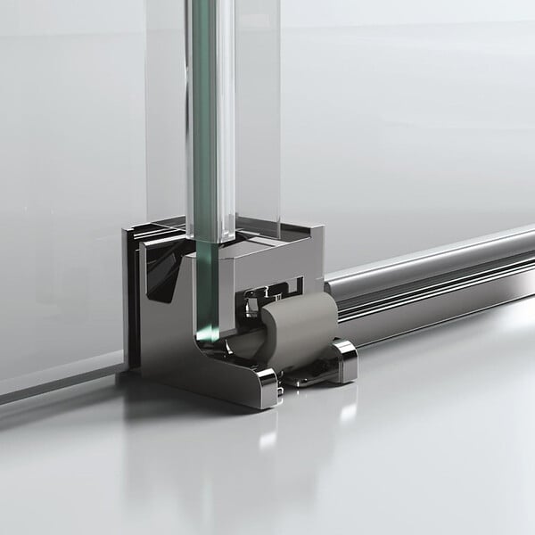 HUPPE - Next - Paroi douche et porte coulissante 90x90cm en verre transparent + Profilés chromés brillants (145002.069.322) - large