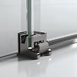 HUPPE - Next - Paroi douche et porte coulissante 90x90cm en verre transparent + Profilés chromés brillants (145002.069.322) - vignette
