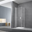 SWISS AQUA TECHNOLOGIES - Swiss Aqua Technologies Fusion Portes de douche acces en angle pivotantes 90x90cm anticalcaire avec profilés chrome brillant (SATFUD9090-SET) - vignette