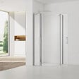 SWISS AQUA TECHNOLOGIES - Swiss Aqua Technologies Set Porte de douche 90x195 cm transparente + 2x Poignée pour porte de douche, chrome (SATFUSP90CRT-SET) - vignette