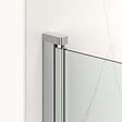 SWISS AQUA TECHNOLOGIES - Fusion ensemble porte pivotante /paroi 100x100cm anticalcaire avec profilés chrome brillant (SATFUD100S100-SET) - vignette