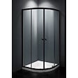 SWISS AQUA TECHNOLOGIES - Swiss Aqua Technologies SAT PROJECT Douche quart de cercle 90x90cm coulissante avec profilé noir mat (SATPROMUS90CT) - vignette