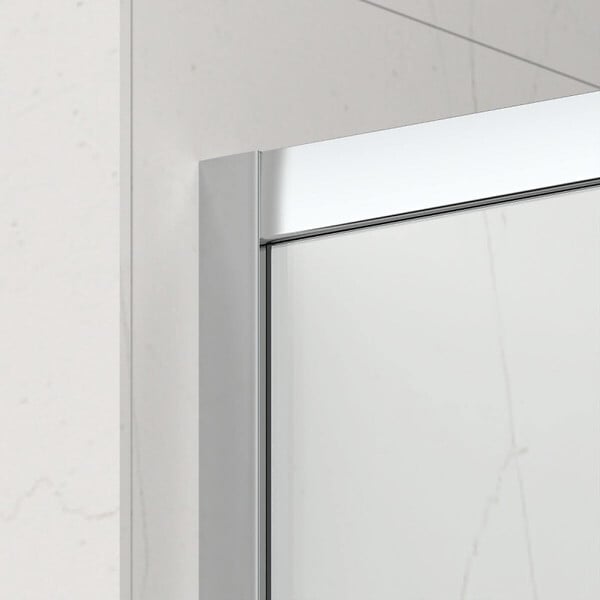 SWISS AQUA TECHNOLOGIES - Swiss Aqua Technologies TEX BB ensemble porte coulissante/paroi 140x100cm anticalcaire avec profilés chrome brillant (TEXDBB140S100-SET) - large