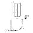 SWISS AQUA TECHNOLOGIES - Swiss Aqua Technologies Set Porte de douche 90x195 cm transparente noir + 2x Poignée pour porte de douche, Noir (SATFUSP90CT-SET) - vignette