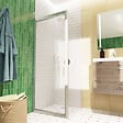 SWISS AQUA TECHNOLOGIES - Swiss Aqua Technologies TEX-C ensemble porte compact/paroi 100x90cm anticalcaire avec profilés chrome brillant (SATTEXC100S90) - vignette