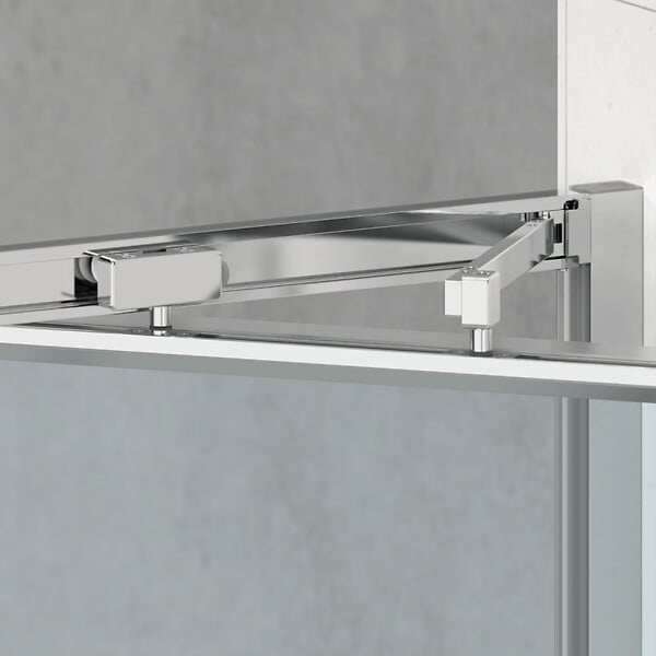 SWISS AQUA TECHNOLOGIES - Swiss Aqua Technologies TEX-C ensemble porte compact/paroi 100x90cm anticalcaire avec profilés chrome brillant (SATTEXC100S90) - large