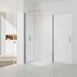 SWISS AQUA TECHNOLOGIES - Swiss Aqua Technologies Fusion Portes de douche acces en angle pivotantes 100x80cm anticalcaire avec profilés chrome brillant (SATFUD10080-SET) - vignette