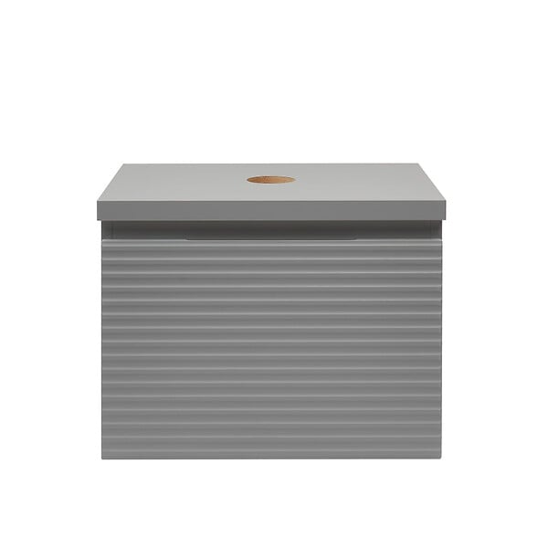 NATUREL - Meuble de salle de bain sous lavabo Naturel Savona 58x43x44,8 cm gris mat (SAVONA60GMD) - large