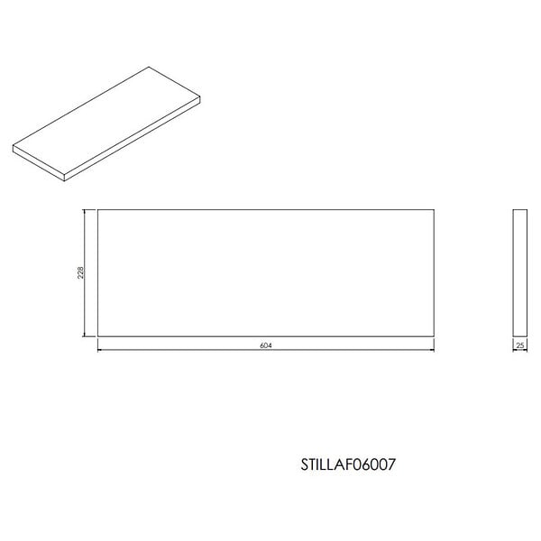 NATUREL - Plan Naturel Stilla 60x2,5x23 cm blanc (STILLAF06007) - large