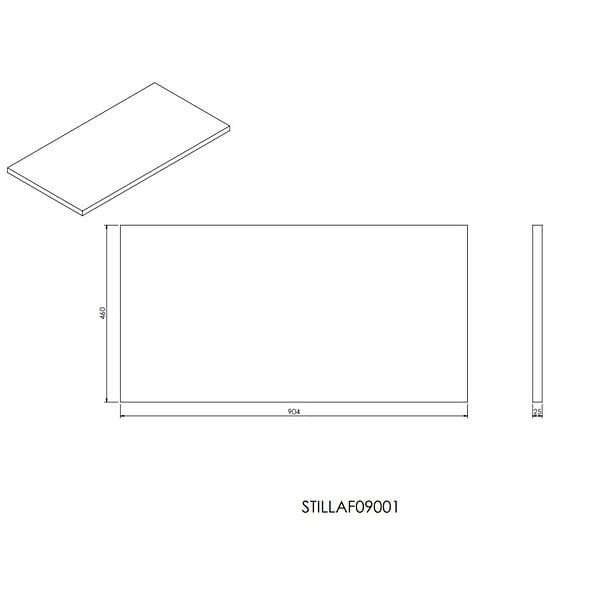 NATUREL - Naturel Plan Naturel Stilla 90x2,5x46 cm marron (STILLAF09001) - large