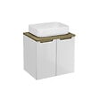 NATUREL - Naturel Meuble de salle de bain sous lavabo Naturel Stilla 60x60x45 cm blanc (STILLAD06033DBK) - vignette