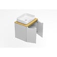 NATUREL - Naturel Meuble de salle de bain sous lavabo Naturel Stilla 60x60x45 cm blanc (STILLAD06033DBK) - vignette