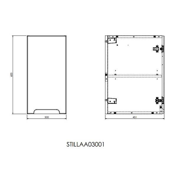 NATUREL - Meuble de salle de bain Naturel Stilla 30x60x45 cm, blanc (STILLAA03001) - large