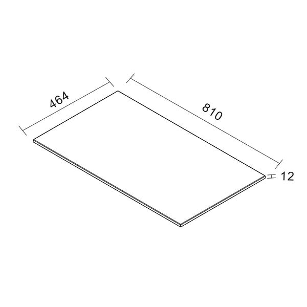 CERAMIA - Ceramia Set complet 80 cm : plan vasque blanc mat + meuble assemblé certifié FSC, blanc cassé (CERAMIA-4OW80-S) - large
