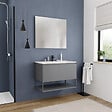 CERAMIA - Ceramia meuble de salle de bain  80 cm, certifié FSC, gris foncé (CERAMIA-1DG80) - vignette