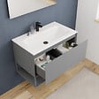 CERAMIA - Ceramia meuble de salle de bain  80 cm, certifié FSC, gris foncé (CERAMIA-1DG80) - vignette