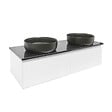 SWISS AQUA TECHNOLOGIES - Swiss Aqua Technologies Meuble de salle de bain avec comptoir en granit SAT Evolution 118x30x44,8 cm blanc mat (SATEVO120WMZ) - vignette
